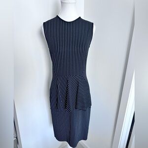 Stella McCartney dress midi striped peplum size 42
